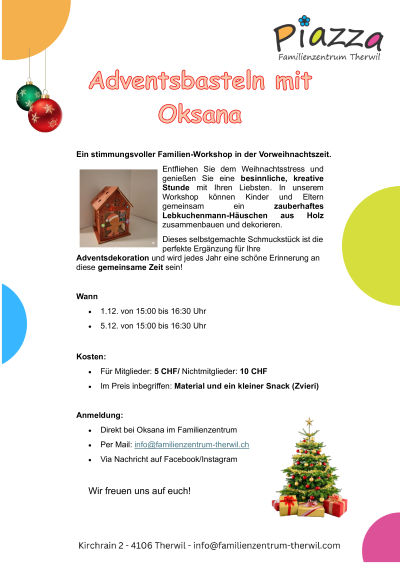 Adventsbasteln im Familienzentrum