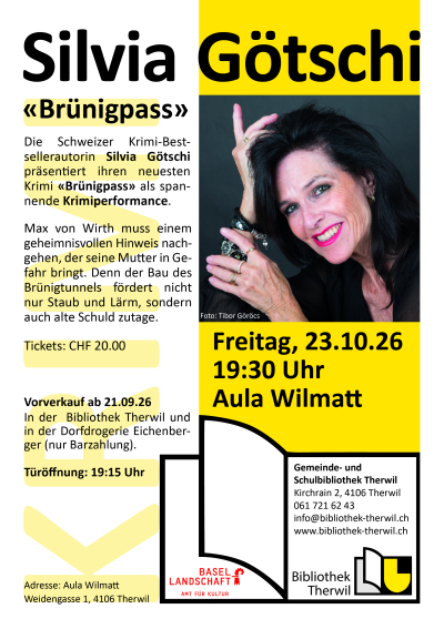 Lesung Silvia Götschi 'Brünigpass' Lesung Silvia Götschi 'Brünigpass'
