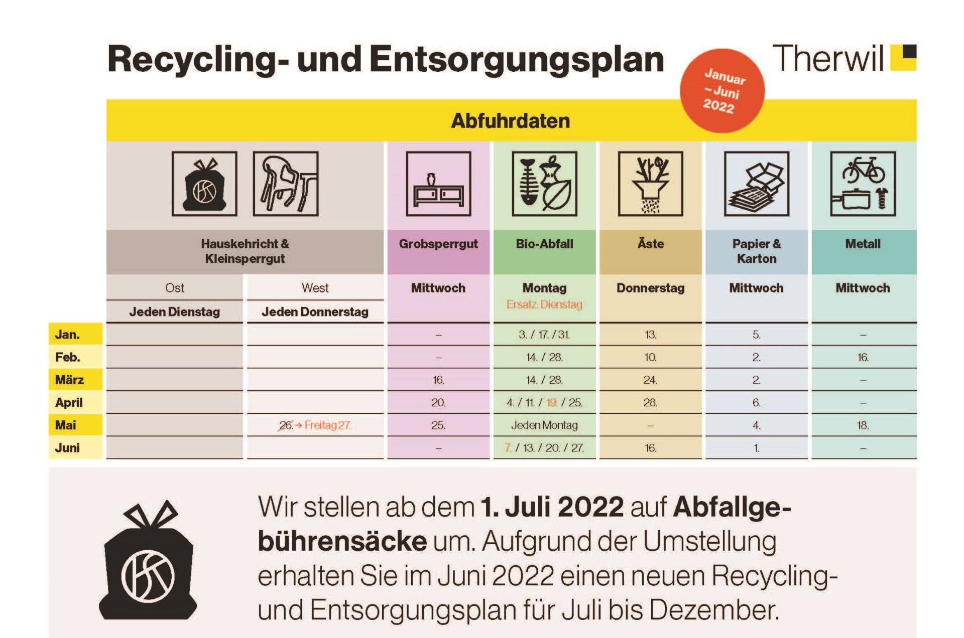 Recyclingkalender